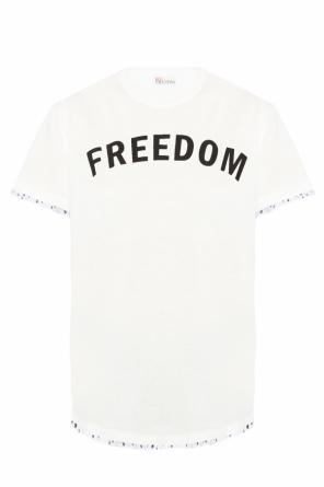 Tulle-trimmed t-shirt, zdjęcie 1 Tulle-trimmed t-shirt od Valentino Red